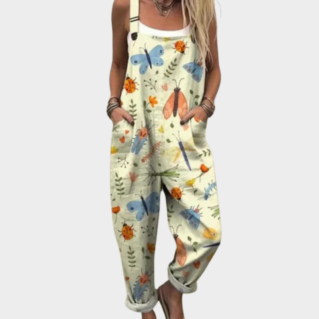 GEMMA | STYLISH BUTTERFLY ART JUMPSUIT