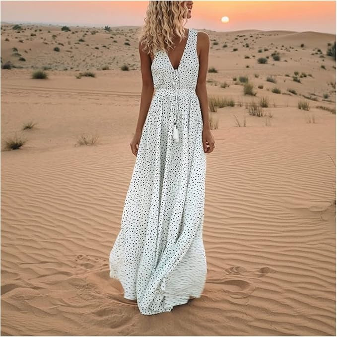Kaeli™ - BOHO DOT DRESS WITH A FLOWY SILHOUETTE