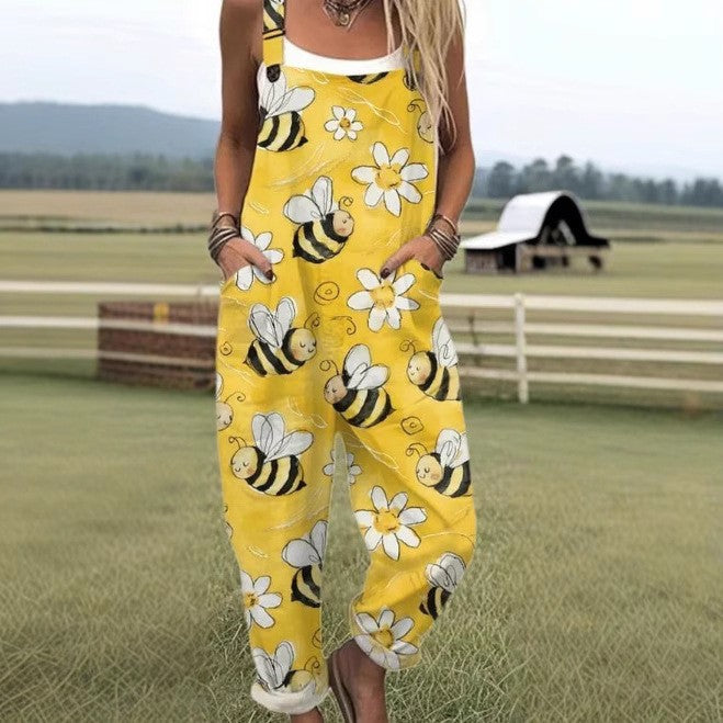 KALEA | CHIC BEES PRINT JUMPSUIT