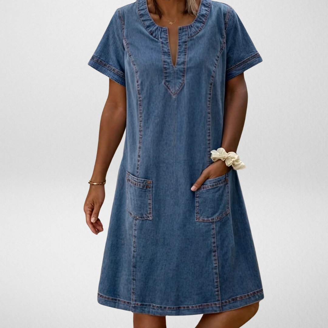 Claire Montréal™ - LIGHTWEIGHT DENIM DRESS WITH A RELAXED FIT